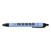 Stylo Noir Infirmière personnalisée Stethoscope Pastel Texte (Bas)