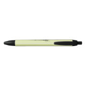 Stylo Noir Initiale florale élégante A (Dos)