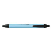 Stylo Noir Initiale Florale Élégante B (Dos)