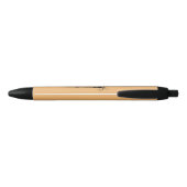 Stylo Noir Initiale florale élégante I (Dos)