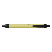 Stylo Noir Initiale florale élégante L (Dos)