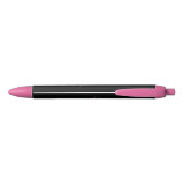 Stylo Noir Initiales de monogramme élégant en écriture rose a (Dos)