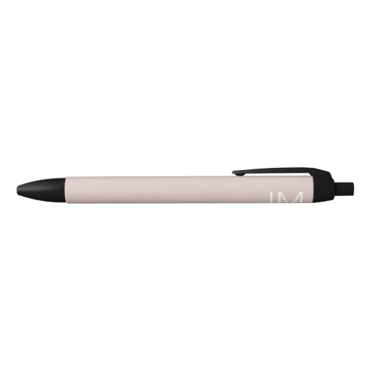 Stylo Noir Initiales Monogrammes Tendance Rose Vierge Surdime (Haut)