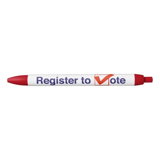 Stylo Noir Inscrivez-Vous Au Vote 2026 (Devant)