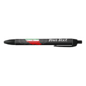 Stylo Noir Iran Map with Flag and Emblem (Bas)