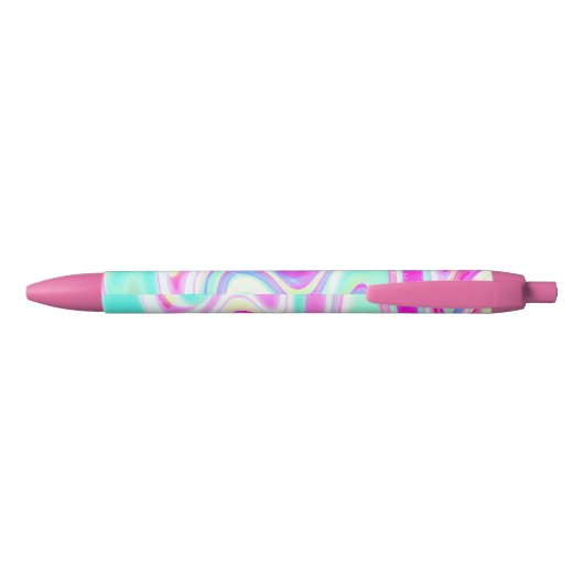 Stylo Noir Iridescente Holographique Liquide Swirl (Dos)