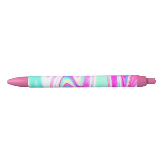 Stylo Noir Iridescente Holographique Liquide Swirl (Devant)