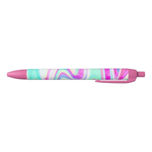 Stylo Noir Iridescente Holographique Liquide Swirl (Bas)
