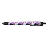 Stylo Noir Iris Violet Aquarelle Iris Nom de Femme (Bas)