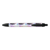 Stylo Noir Iris Violet Aquarelle Iris Nom de Femme (Dos)