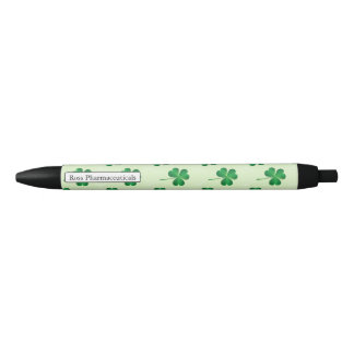 Stylo Noir irlandais trois motif feuille