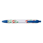 Stylo Noir Italie - Drapeau italien - Personnalisation verte (Dos)