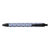 Stylo Noir Jacquard de diamant pourpre et de coeur de lavande (Dos)
