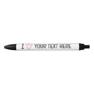 Stylo Noir J'adore ajouter votre propre texte Modèle personna
