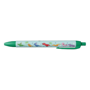 Stylo Noir J'Aime Les Dinosaures ! (Cute)