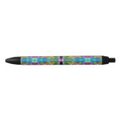 Stylo Noir Jardin de Fleur sauvage de libellules Abstrait Flo (Devant)
