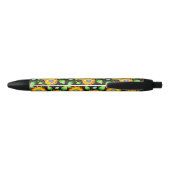 Stylo Noir Jardin des papillons de tournesol (Dos)