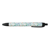 Stylo Noir Jardin d'été Fleurs Feuilles Botaniques (Bas)
