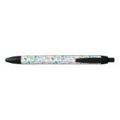 Stylo Noir Jardin d'été Fleurs Feuilles Botaniques (Dos)