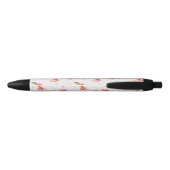 Stylo Noir Jardin floral d'aquarelle rose (Dos)