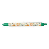 Stylo Noir Jardin Jaune doux motif floral (Devant)