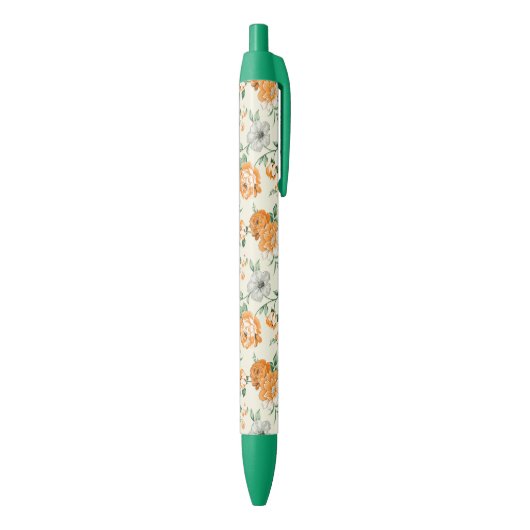 Stylo Noir Jardin Jaune doux motif floral (Bas (Vertical))