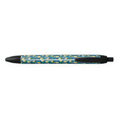 Stylo Noir Jardin rose jaune motif (Dos)