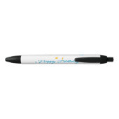 Stylo Noir Jaune soleil bleu étoiles heureux anniversaire ajo (Dos)