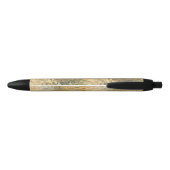 Stylo Noir Jaune Vert Brun Arbres (Dos)