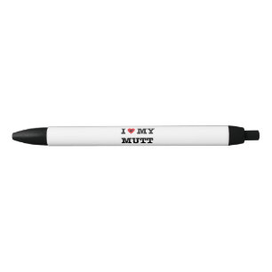 Stylo Noir Je Coeur Ma Mutt