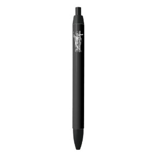 Stylo Noir Jésus Christ et une croix