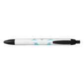 Stylo Noir jeté simple minimal ajouter nom monogramme rose ro (Dos)