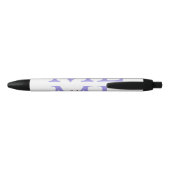 Stylo Noir jeté simple minimal ajouter nom monogramme rose ro (Dos)