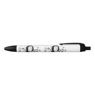 Stylo Noir Johann Sebastian Bach Portrait et buste avec notes