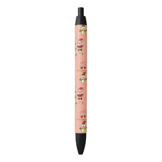 Stylo Noir joie de Noël (devant Vertical)