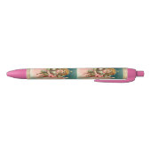 Stylo Noir Joli Ange En Robe Rose (Bas)