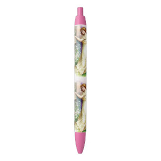 Stylo Noir Joli Ange Et Croix