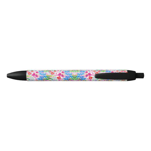 Stylo Noir Joli carnet de chèques motif de fleurs d'aquarelle (Dos)