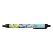 Stylo Noir Joli château bleu et blanc (Bas)