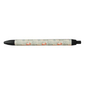 Stylo Noir Joli Doodle Fox Forest Motif de bois (Devant)