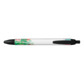 Stylo Noir Joli Flamant Rose Tropical Pastèque (Dos)