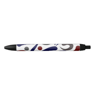Stylo Noir Joli motif abstrait