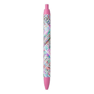 Stylo Noir Joli motif tribal coloré