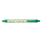 Stylo Noir Joli nom de script monogramme de cactus pastel (Dos)