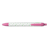 Stylo Noir Joli nom d'enseignant, pois verts, arbre (Dos)