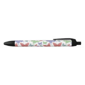Stylo Noir Joli papillon pastel sur blanc (Haut)