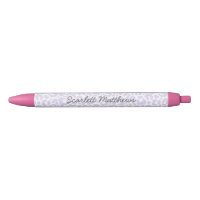 Joli Pastel Empreinte de léopard Motif pourpre Nom