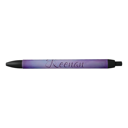 Stylo Noir Joli Pastels | Cloud rose mignon Ciel bleu violet (Devant)