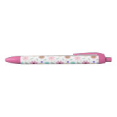 Stylo Noir Joli rose Fleurs Super Design rétro (Haut)