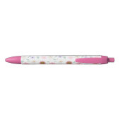 Stylo Noir Joli rose Fleurs Super Design rétro (Dos)